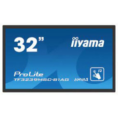 Iiyama ProLite TF3239MSC-w1AG - 32" Diagonal Class (31.5" viewable) LED-backlit LCD display - interactive digital signage - with touchscreen - 1080p (Full HD) 1920 x 1080 - edge-lit - matt white