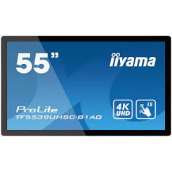 Iiyama ProLite TF5539UHSC-B1AG - 55" Diagonal Class LED-backlit LCD display - interactive digital signage - with touchscreen (multi touch) - 4K UHD (2160p) 3840 x 2160 - matte black