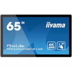 Iiyama ProLite TF6539UHSC-B1AG - 65" Diagonal Class LED-backlit LCD display - interactive digital signage - with touchscreen (multi touch) - 4K UHD (2160p) 3840 x 2160 - matte black