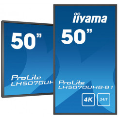 Iiyama 50” Professional Digital Signage display with 24/7, 4K UHD and 700cd/m² high brightness performance