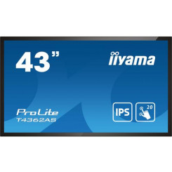 Iiyama T4362AS-B1 Signage Display Interactive flat panel 108 cm (42.5") IPS 500 cd/m² 4K Ultra HD Black Touchscreen Built-in processor Android 8.0 24/7