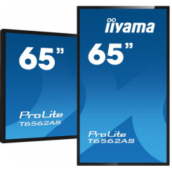 Iiyama T6562AS-B1 Signage Display Interactive flat panel 163.8 cm (64.5") IPS 500 cd/m² 4K Ultra HD Black Touchscreen Built-in processor Android 8.0 24/7