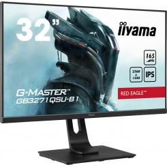 Iiyama G-MASTER Red Eagle GB3271QSU-B1 - LED monitor - 32" (31.5" viewable) - 2560 x 1440 WQHD @ 165 Hz - IPS - 400 cd/m - 1200:1 - 1 ms - 2xHDMI, 2xDisplayPort - speakers - matte black