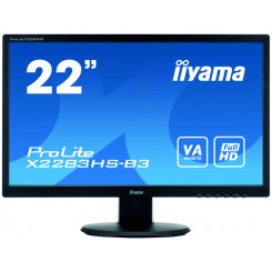 Iiyama ProLite XU2294HSU-B1 - LED monitor - 22" (21.5" viewable) - 1920 x 1080 Full HD (1080p) - VA - 250 cd/m - 3000:1 - 4 ms - HDMI, VGA, DisplayPort - speakers - matte black