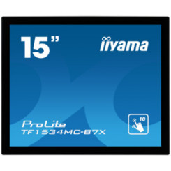 Iiyama ProLite TF1534MC-B7X - LED monitor - 15" - open frame - touchscreen - 1024 x 768 - TN - 370 cd/m - 700:1 - 8 ms - HDMI, VGA, DisplayPort - black