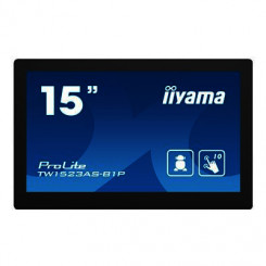 Iiyama ProLite TW1523AS-B1P - LED monitor - 15.6" - stationary - touchscreen - 1920 x 1080 Full HD (1080p) - IPS - 450 cd/m - 1000:1 - 30 ms - HDMI - speakers - black, matte