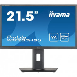 Iiyama ProLite XB2283HSU-B1 - LED monitor - 21.5" - 1920 x 1080 Full HD (1080p) @ 75 Hz - VA - 250 cd/m² - 3000:1 - 1 ms - HDMI, DisplayPort - speakers - black, matte 