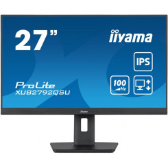 Iiyama ProLite XUB2792QSU-B6 - LED monitor - 27" - 2560 x 1440 WQHD @ 100 Hz - IPS - 250 cd/m - 1300:1 - 0.4 ms - HDMI, DisplayPort - speakers - matte black