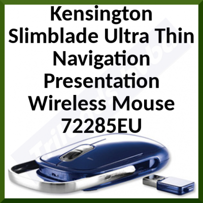 Kensington Slimblade Ultra Thin Navigation Presentation Wireless Mouse 72285EU with USB Nano reciever