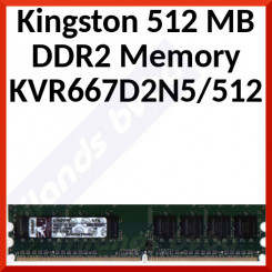 Kingston 512 MB DDR2 Memory KVR667D2N5/512 (Bundle of 2 Pieces) - In Perfect Condition - Refurbished