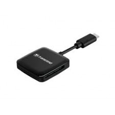 Transcend SD/microSD Card Reader, USB 3.2 Gen 1, Black, Type C