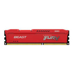 Kingston FURY Beast - DDR3 - kit - 16 GB: 2 x 8 GB - DIMM 240-pin - 1600 MHz / PC3-12800 - CL10 - 1.5 V - unbuffered - non-ECC - red