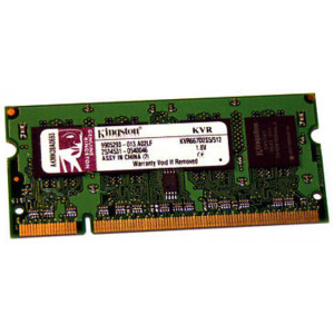 Kingston 512 MB DDR2 SO-Dimm Memory KVR667D2S5/512 - DDR2 - SODimm - 200-Pin - 667 MHz / PC2-5300 - CL5 - 1.8 V, unbuffered, NONECC - Box packed