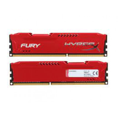 Kingston HyperX FURY - DDR3 - kit - 8 GB: 2 x 4 GB - DIMM 240-pin - 1866 MHz / PC3-14900 - CL10 - 1.5 V - unbuffered - non-ECC - red