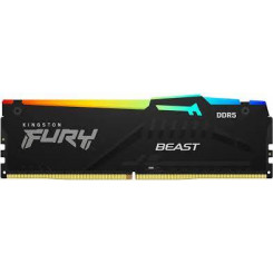 Kingston FURY Beast RGB - DDR5 - module - 16 GB - DIMM 288-pin - 4800 MHz / PC5-38400 - CL38 - 1.1 V - unbuffered - on-die ECC