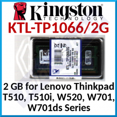 Kingston 2 GB SO-Dimm DDR3 ThinkPad Memory KTL-TP1066/2G - SODIMM 204-pin - DDR3 - 1066 MHz / PC3-8500 - non-ECC - for Thinkpads