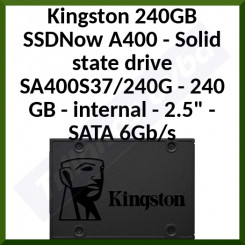 Kingston 240GB SSDNow A400 - Solid state drive SA400S37/240G - 240 GB - internal - 2.5" - SATA 6Gb/s