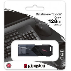 Kingston DataTraveler Exodia 128 GB USB 3.2 (Gen 1) Type A Flash Drive - Matte Black