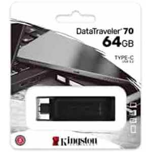 Kingston DataTraveler 70 - USB flash drive DT70/64GB - 64 GB - USB-C 3.2 Gen 1