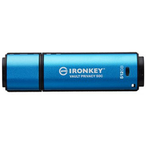 Kingston IronKey Vault Privacy 50C IKVP50C - USB flash drive - encrypted - 512 GB - USB 3.2 Gen 1 - TAA Compliant