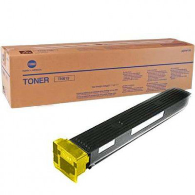 Konica Minolta TN-613 Yellow Original Toner Cartridge A0TM250 (30000 Pages) for Konica Minolta BIZHUB C452, C552, C652
