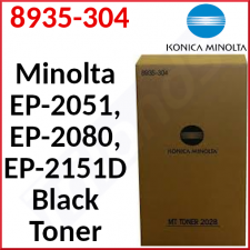 Konica Minolta MT-202B Black Original Toner Cartridges 8935-304 (2 X 6000 Pages) for Minolta EP-2051, EP-2080