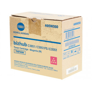 Konica Minolta TN-P49M Magenta Toner Original Cartridge A95W350 (12000 Pages) for Konica Minolta BIZHUB C3351, C3851