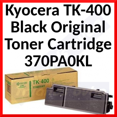 Kyocera TK-400 Black Original Toner Cartridge 370PA0KL (10000 Pages) for Kyocera FS-6020, FS-6020d, FS-6020dn