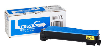 Kyocera TK-560C Cyan Original Toner Cartridge 0T2HNCEU (10000 Pages) for Kyocera FS-C5300dn, FS-C5300n, FS-C5350dn, FS-C5350n