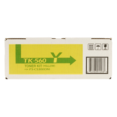 Kyocera TK-560Y Yellow Original Toner Cartridge 0T2HNAEU (10000 Pages) for Kyocera FS-C5300dn, FS-C5300n, FS-C5350dn, FS-C5350n