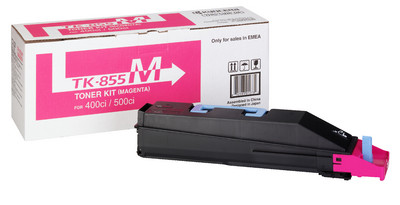 Kyocera TK-855M Magenta Toner Original Cartridge (18000 Pages) for Kyocera TaslAlfa 400ci, 500ci, 552ci