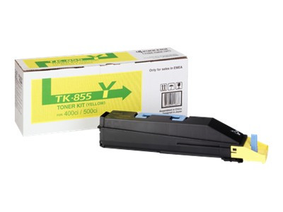 Kyocera TK-855Y Yellow Toner Original Cartridge (18000 Pages) for Kyocera TaslAlfa 400ci, 500ci, 552ci