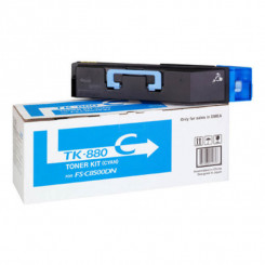 Kyocera TK-880C Cyan Toner Cartridge (18000 Pages) - Original Kyocera pack for FSC8500