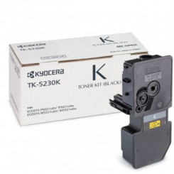 Kyocera TK-5230K Black Toner High Capacity Original Cartridge (2600 Pages) for Kyocera ECOSYS M5521cdn, M5521cdw, M5521cdw/KL3, P5021cdn, P5021cdn/KL3, P5021cdw 