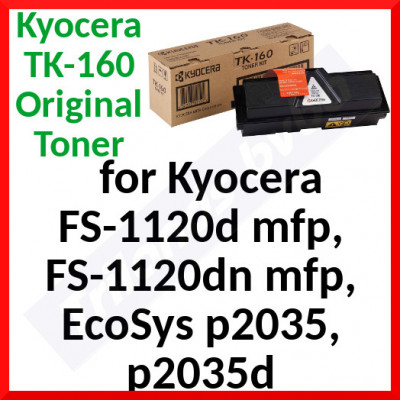 Kyocera TK-160 BLACK ORIGINAL Toner Cartridge (2.200 Pages)