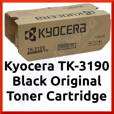 Kyocera TK-3190 Black Original Toner Cartridge 1T02T60NL0 (25000 Pages) for Kyocera ECOSYS M3655idn, M3660idn, P3055DN, P3055DN/KL3, P3060DN, P3060DN/KL3