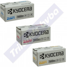 Kyocera TK-5220 CMY CYAN TK-5220C + MAGENTA TK-5220M + YELLOW TK-5220Y ALL ORIGINAL Toner Cartridges (3 X 1.200 Pages)