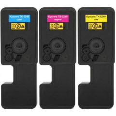 Kyocera TK-5240 CMY (3-Toner Bundle) Cyan / Magenta / Yellow Original Toner Cartridges (3 X 3000 Pages) for Kyocera ECOSYS M5526cdn, M5526cdw, P5026cdn, P5026cdw
