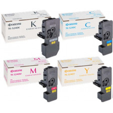 Kyocera TK-5240 CMYK (4-Toner CMYK Bundle) Original Cyan TK-5240C + Magenta TK-5240M + Yellow TK-5240Y + Black TK-5240K Toner Cartridges (3 X 3.000 Pages + )
