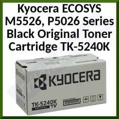 Kyocera TK-5240K Original BLACK Toner Cartridge (4000 Pages) for Kyocera ECOSYS M5526cdn, M5526cdw, P5026cdn, P5026cdw