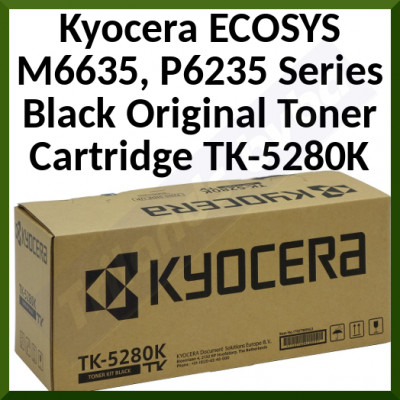 Kyocera TK-5280K Black Original Toner Cartridge (13000 Pages) for Kyocera ECOSYS M6235cidn, M6235CIDN/KL3, M6635cidn, P6235cdn