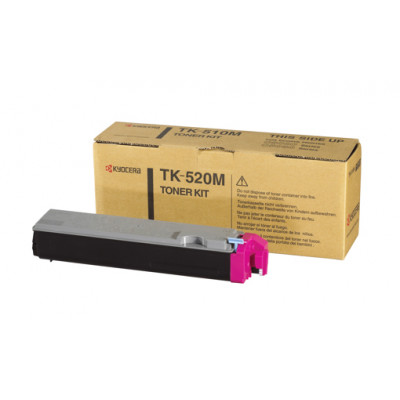 Kyocera TK-520M Magenta Original Toner Cartridge (4000 Pages) for Kyocera FSC5015, FS5015n