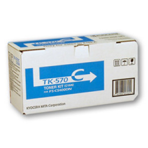 Kyocera TK-570C Cyan Original Toner Cartridge (12000 Pages) for Kyocera FS-C5400, FS-C5400dn