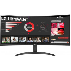LG UltraWide 34WR50QC-B LED monitor curved 34" 3440 x 1440 UWQHD