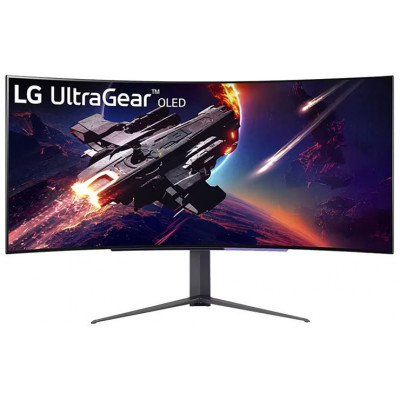LG UltraGear 45GR95QE-B - OLED monitor - gaming - curved - 45" (44.5" viewable) - 3440 x 1440 WQHD @ 240 Hz - 200 cd/m - HDR10 - 0.03 ms - 2xHDMI, DisplayPort - black