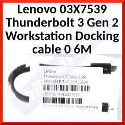 Lenovo 03X7539 Thunderbolt 3 Gen 2 Workstation Docking cable 0 6M
