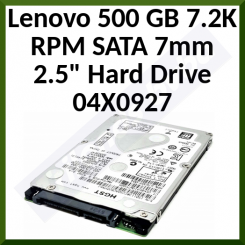 Lenovo 500 GB 7.2K RPM SATA 7mm 2.5" Hard Drive 04X0927 - Refurbished