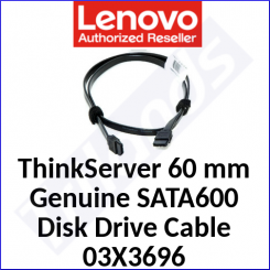 Lenovo ThinkServer 60 mm Genuine SATA600 Disk Drive Cable 03X3696 - for Lenovo ThinkServer  RD340, RD430, RD630, RD640, TD340, TS130, TS430, TS440