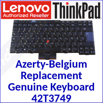 Lenovo Thinkpad Replacement Keyboard 42T3749 (Azerty-Belgium) for ThinkPad X200, X201 - Special Sellout Price