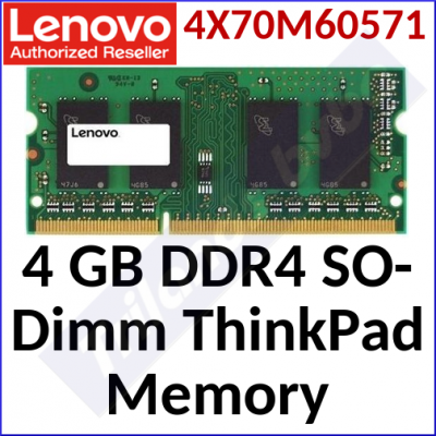 Lenovo 4 GB DDR4 SO-Dimm ThinkPad Memory 4X70M60571 - DDR4 - 4 GB - 260-PIN, 2400 MHz, PC4-19200